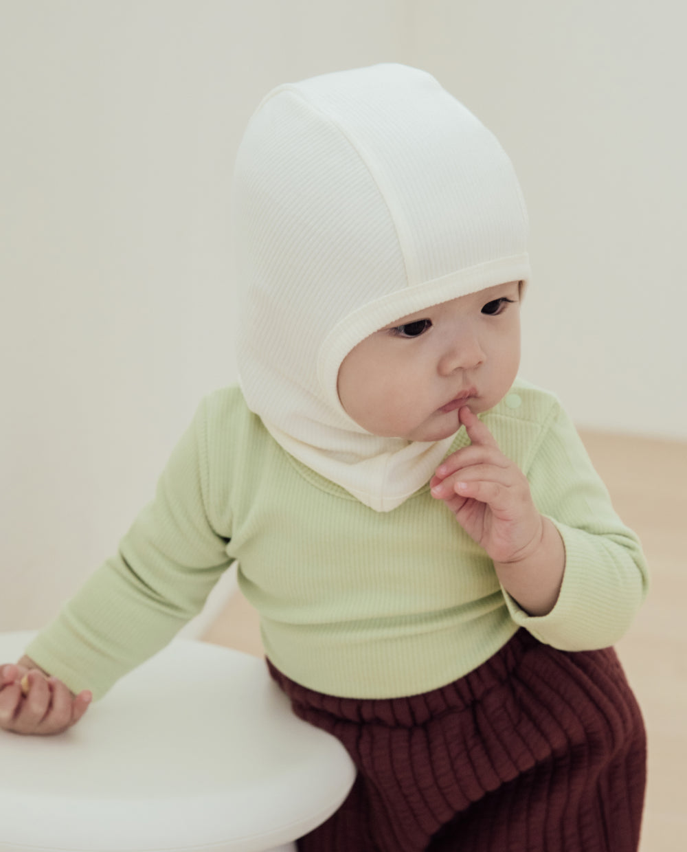 [Baby] ふんわりなめらかリブストレッチバラクラバ