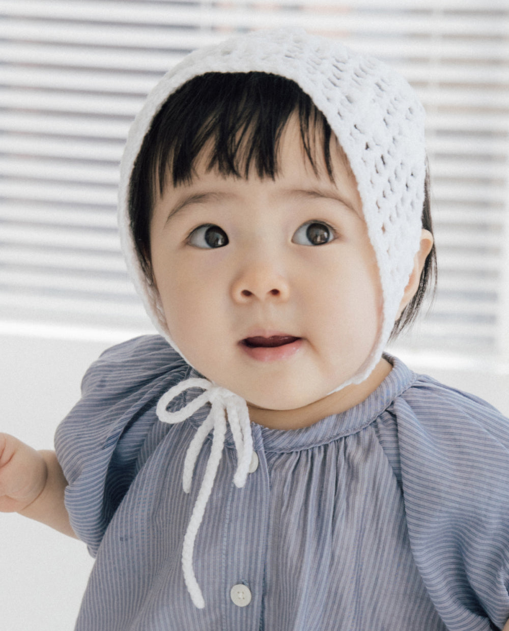 [Baby/Kids] フラワードニット ヘアターバン
