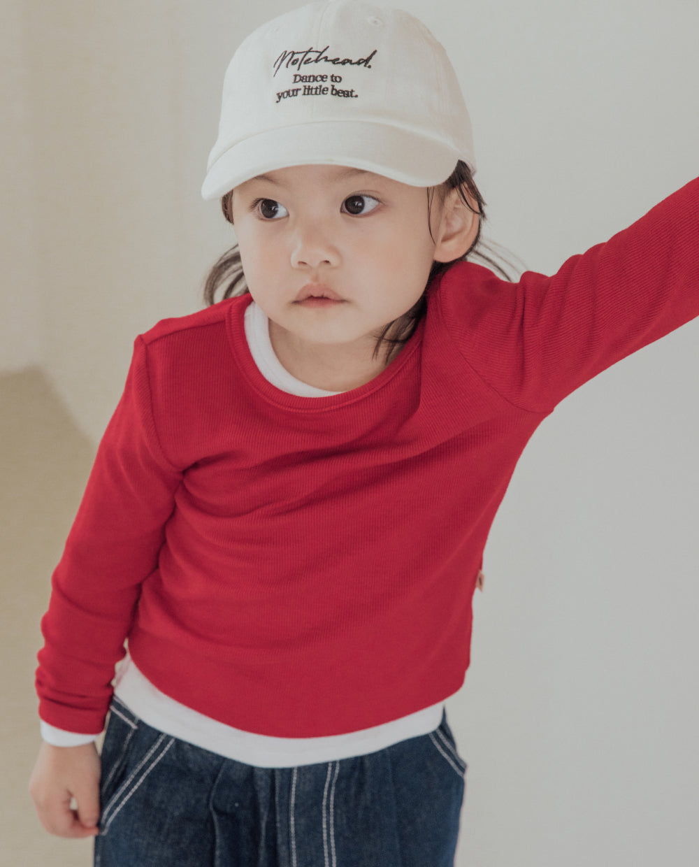 [Kids] (1&1) ふんわりとろみラウンドネックTシャツ