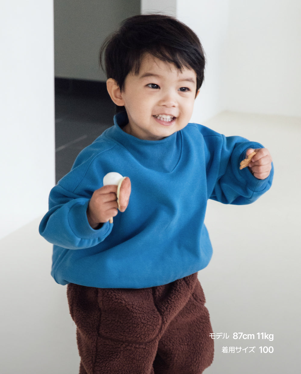[Kids] [裏起毛] ふんわりミンク タートルネック スウェット