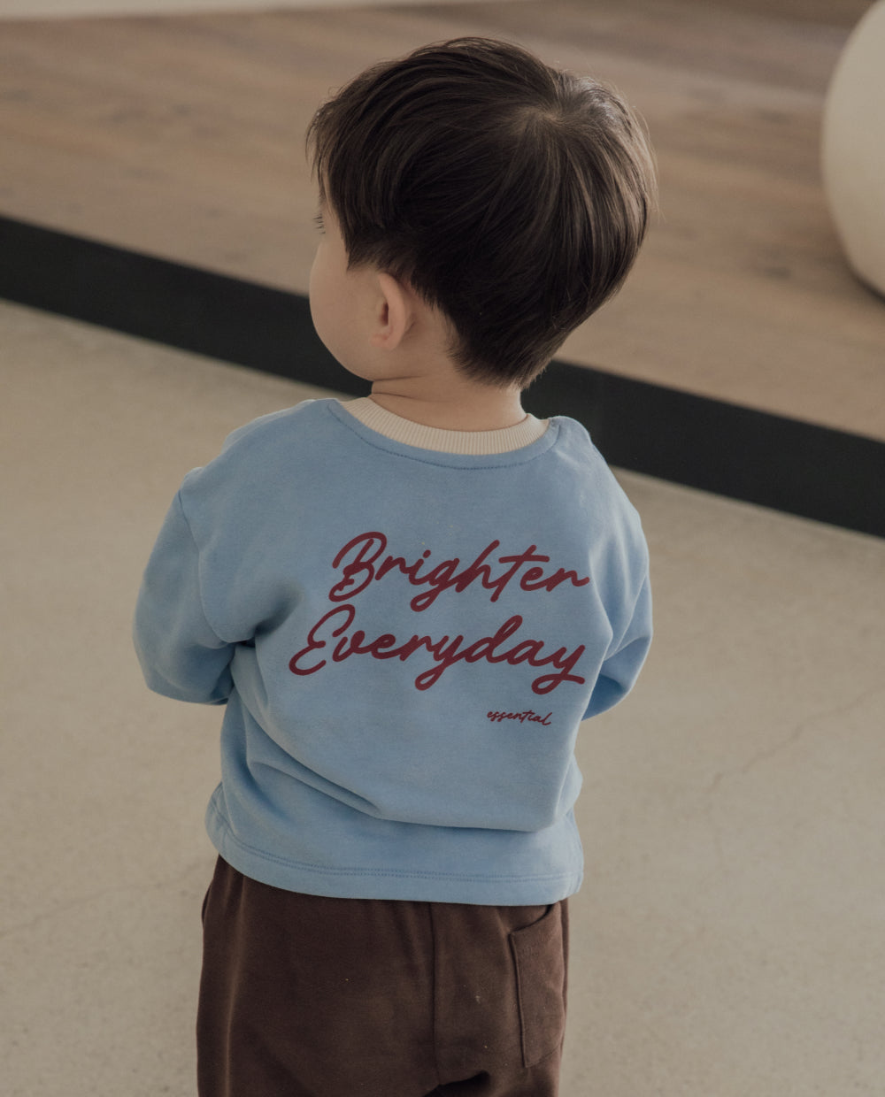 [Kids] ソフトコットンレタリングスウェット