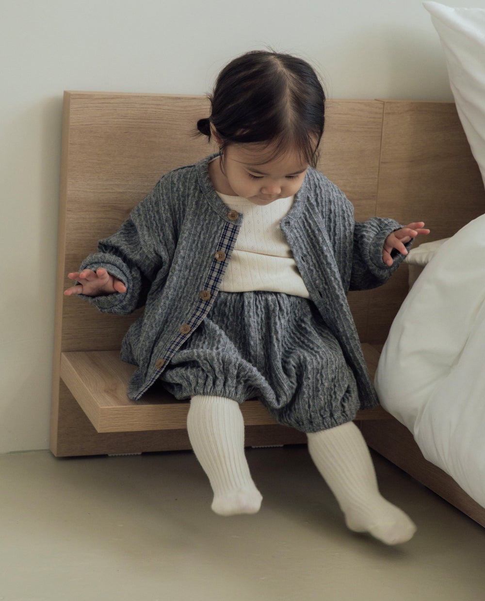 [Baby] ソフトジャガードカーディガンセットアップ