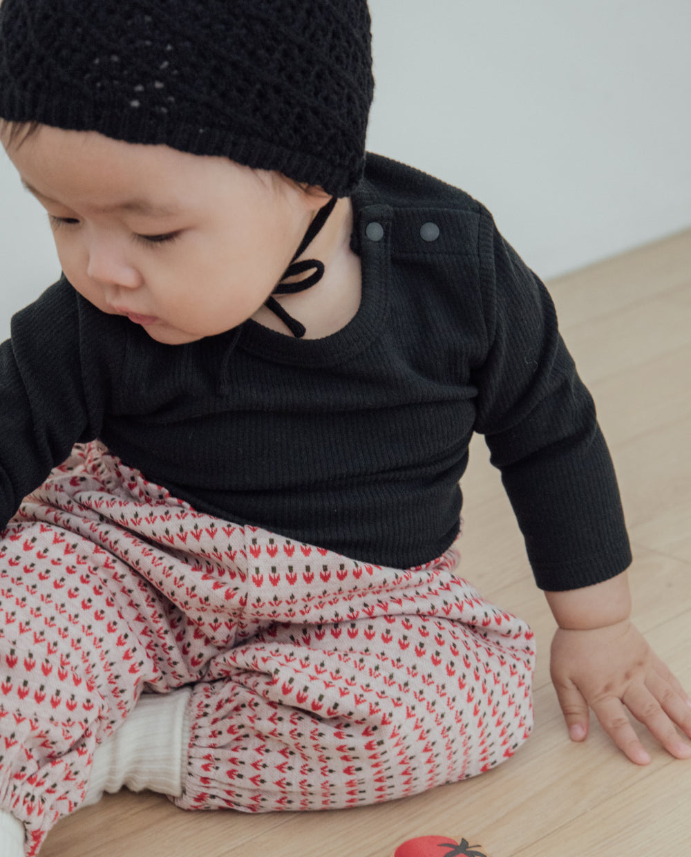[Baby] ふんわりなめらかリブストレッチTシャツ