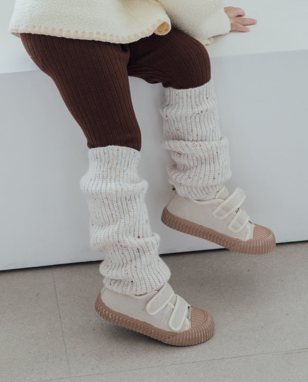 [Kids] ソフトブレンディング ニット ロングレッグウォーマー