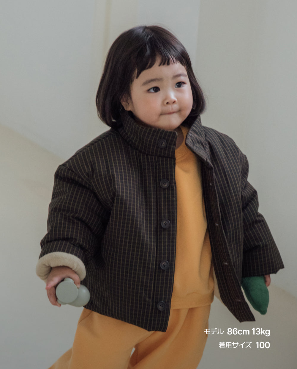 [Kids] エアリー チェック 中綿ジャケット
