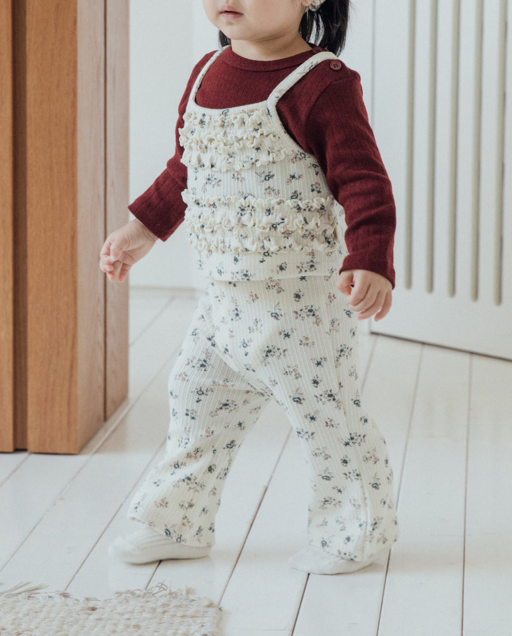 [Baby] ソフトジャガードビスチェセットアップ