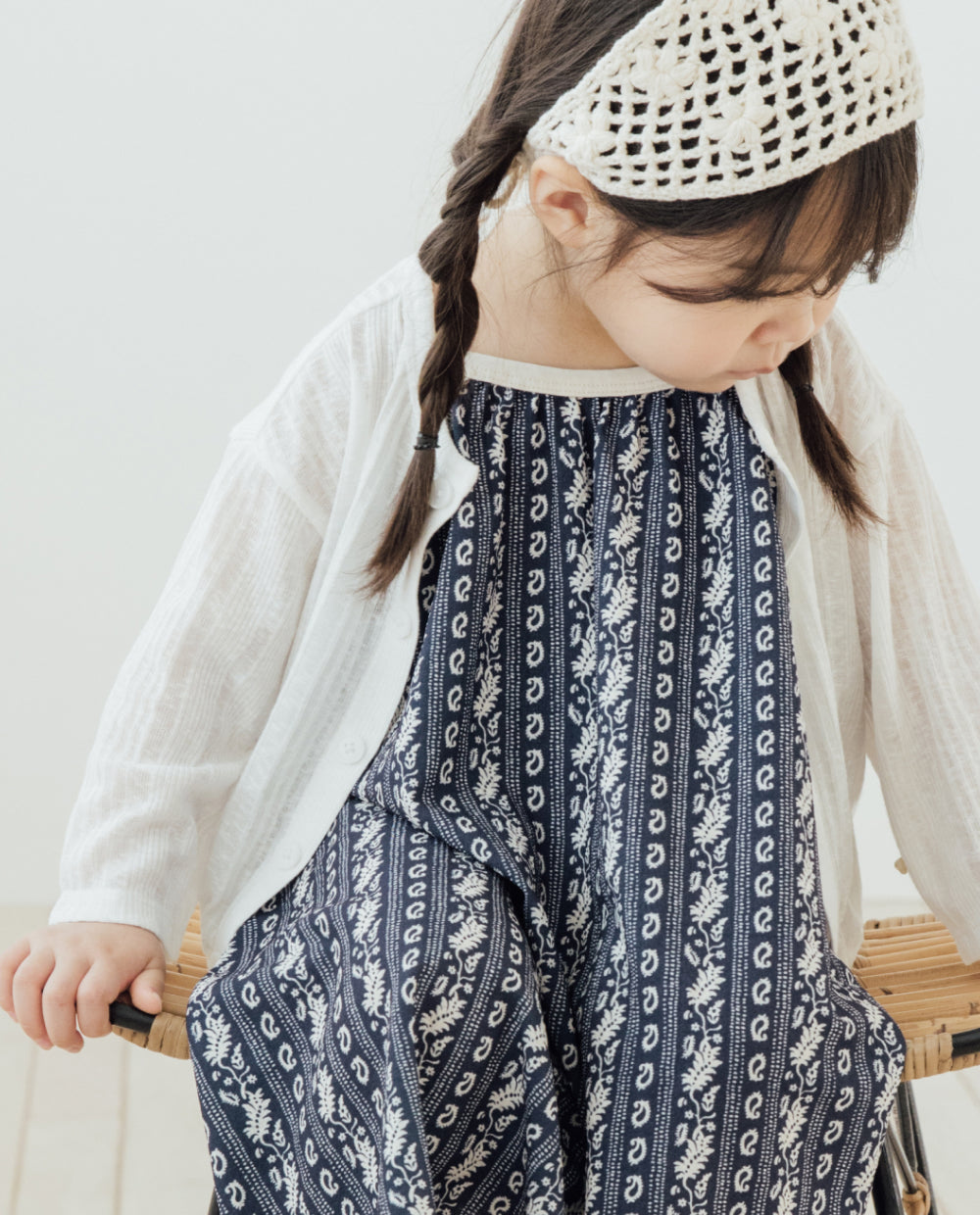 [Kids] そよ風リネンニットバルーンカーディガン