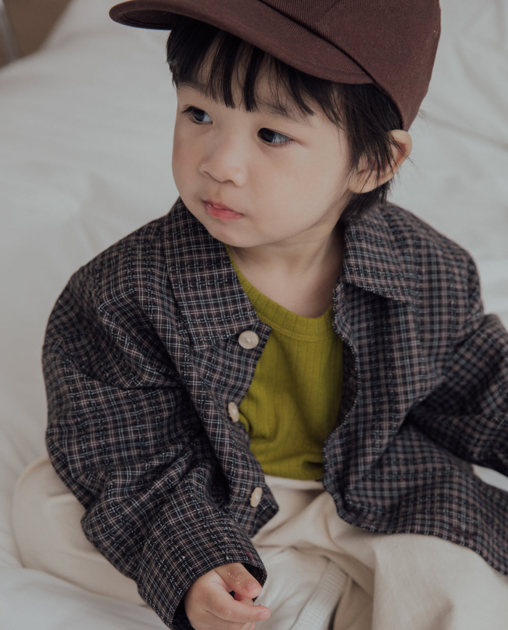 [Kids] コットンジャガードチェックシャツ
