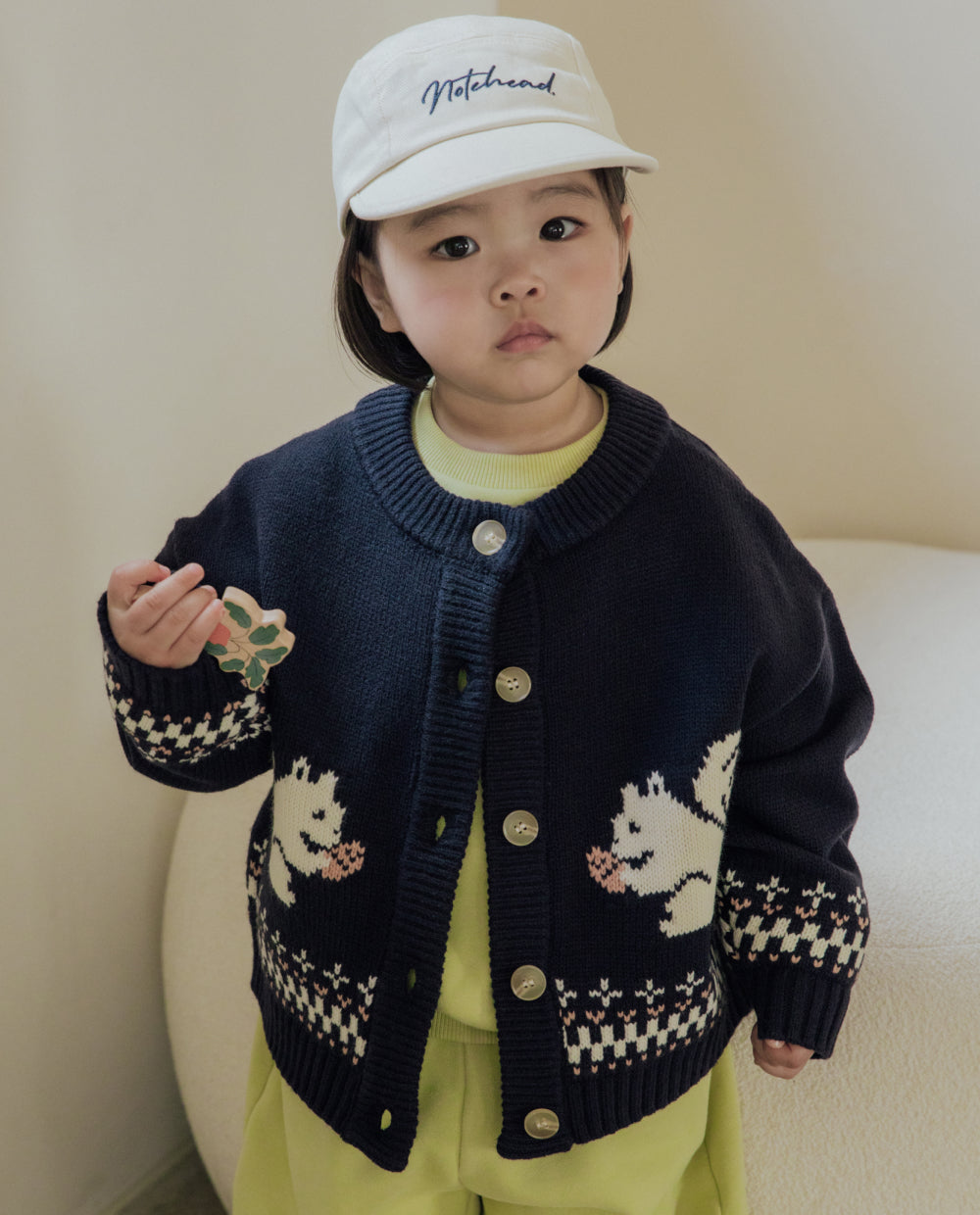 [Kids] ソフトジャガードニットカーディガン