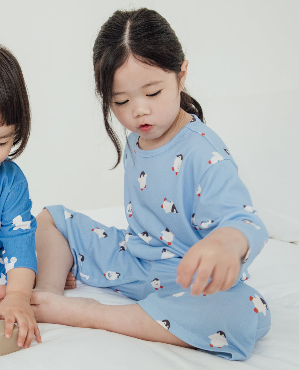 [Kids] エアクリンクルグラフィック7分丈ラウンジセットアップ