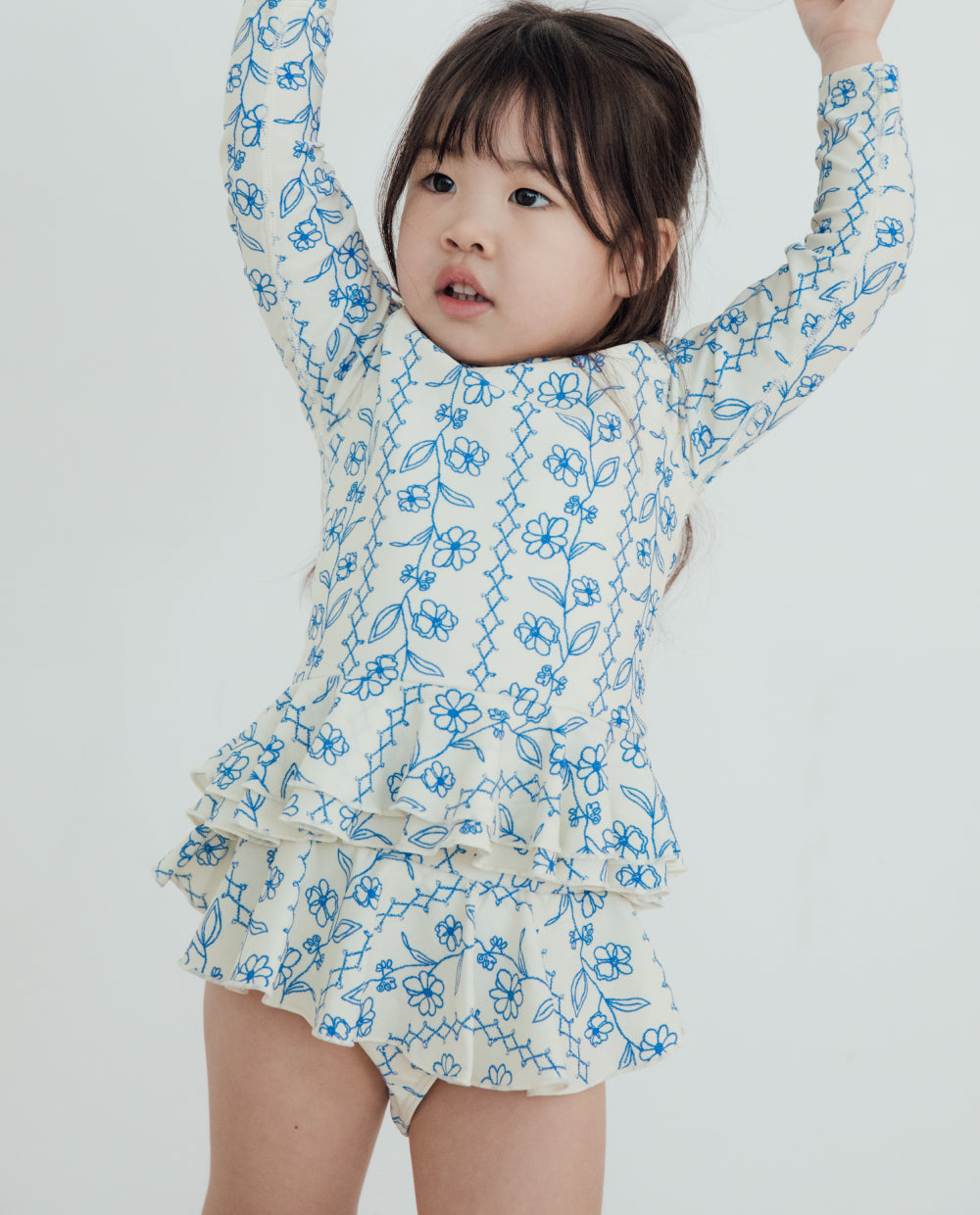 [Kids] UVカット グラフィック フリルショーツ