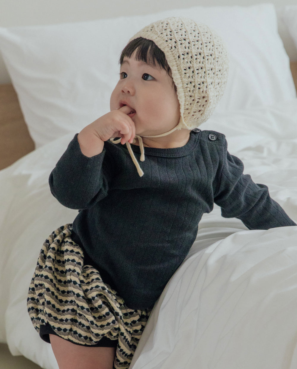 [Baby] コットンアイレットTシャツ