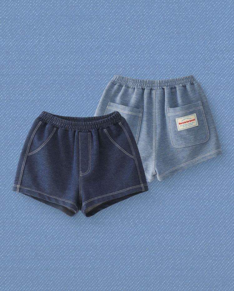 [Baby] やわらかデニム ショートパンツ