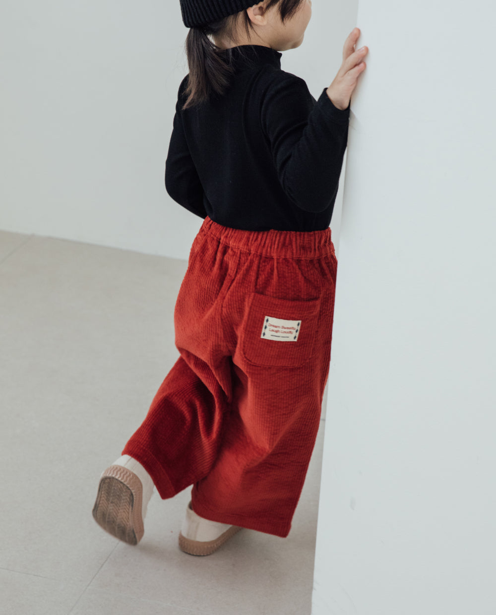 [Kids] コーデュロイストレッチワイドパンツ