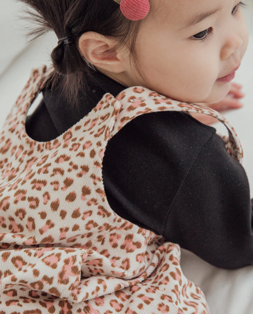 [Baby] レオパードバルーンシルエットオーバーオール