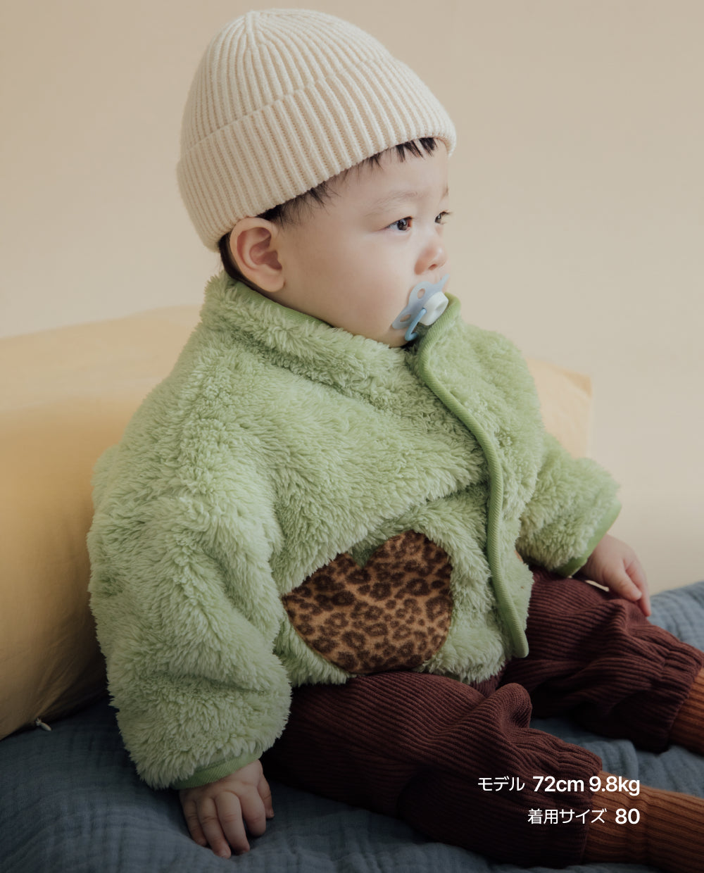 [Baby] ふんわりミンク リバーシブルボア ジャケット