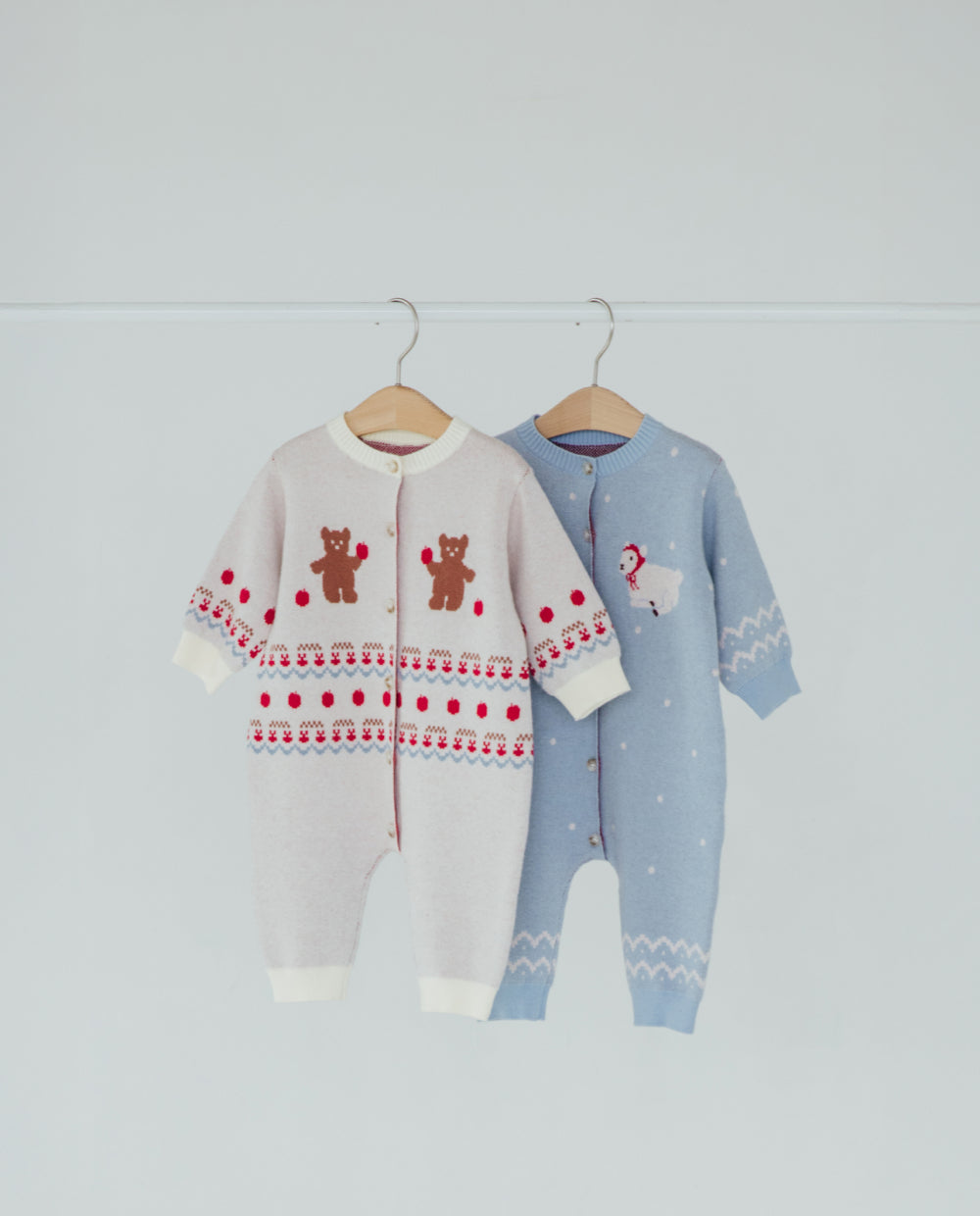 [Baby] ソフトタッチ ニットロンパース