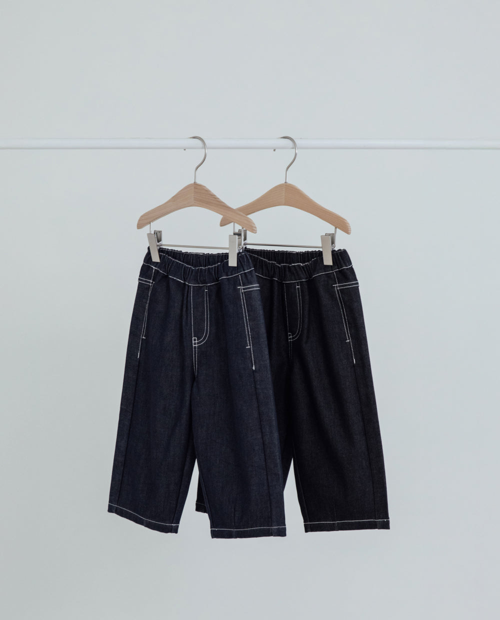 [Kids] [裏起毛] もちもちストレッチ カーブデニムパンツ