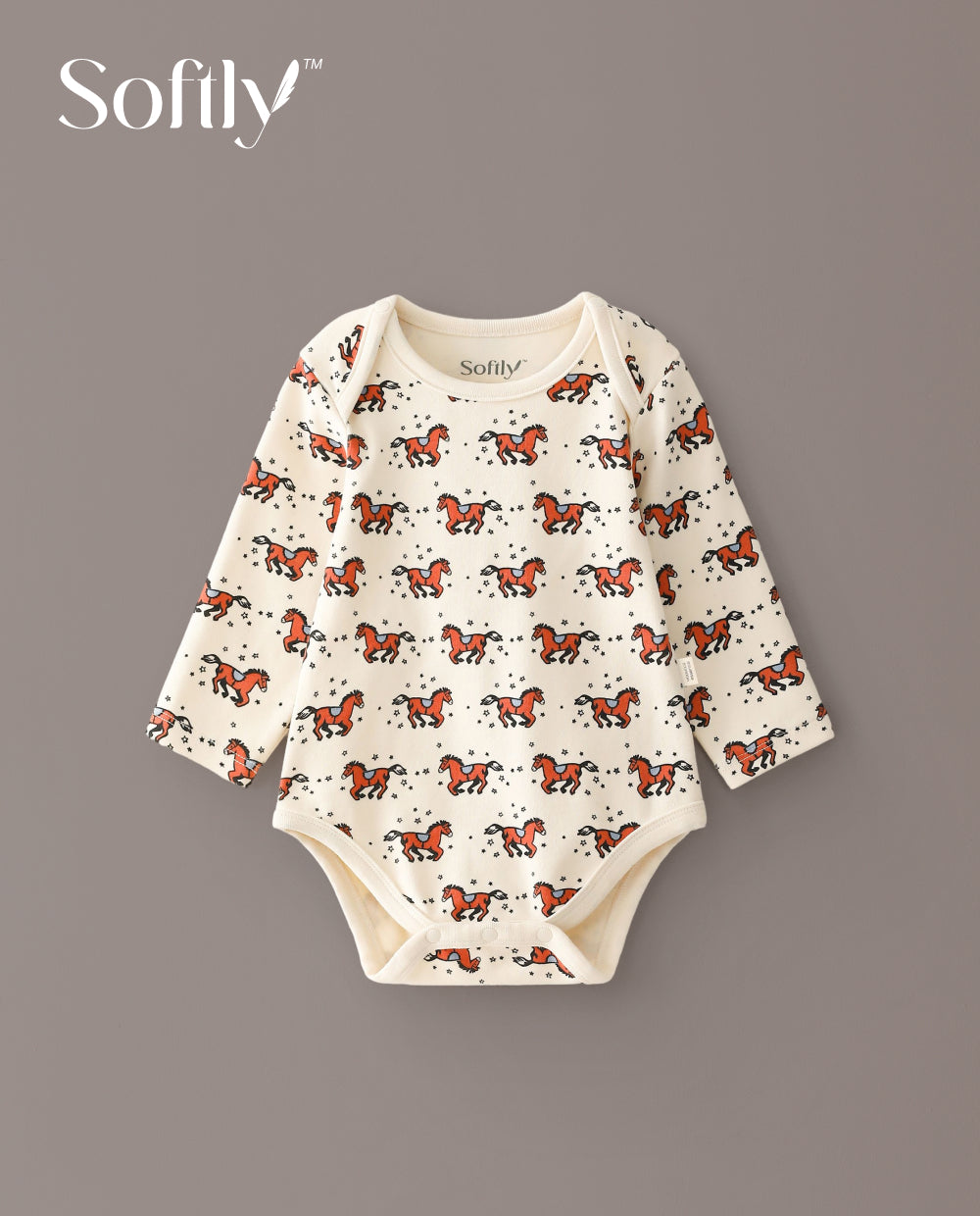 [Baby] ソフトリー ふんわりもちもち ポニー ボディスーツ