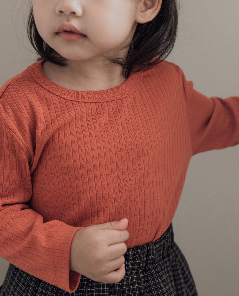 [Kids] ソフトアイレット \リブ Tシャツ