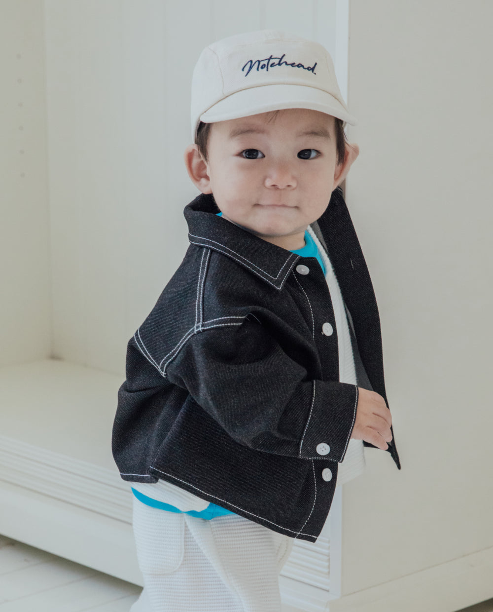 [Baby] もちもちデニムシャツジャケット