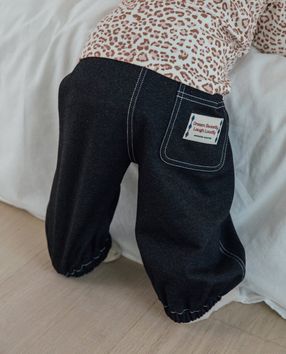 [Baby] もちもちデニムジョガーパンツ