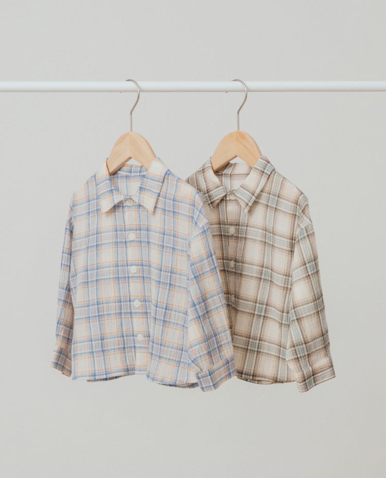[Kids] エアリーチェックシャツ