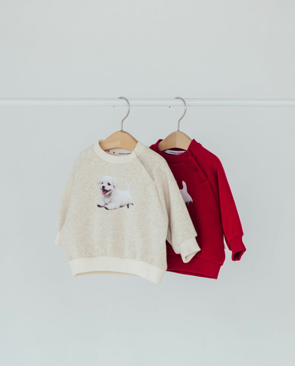 [Baby] [裏起毛] ふんわりミンク ドッググラフィック ベビー スウェット