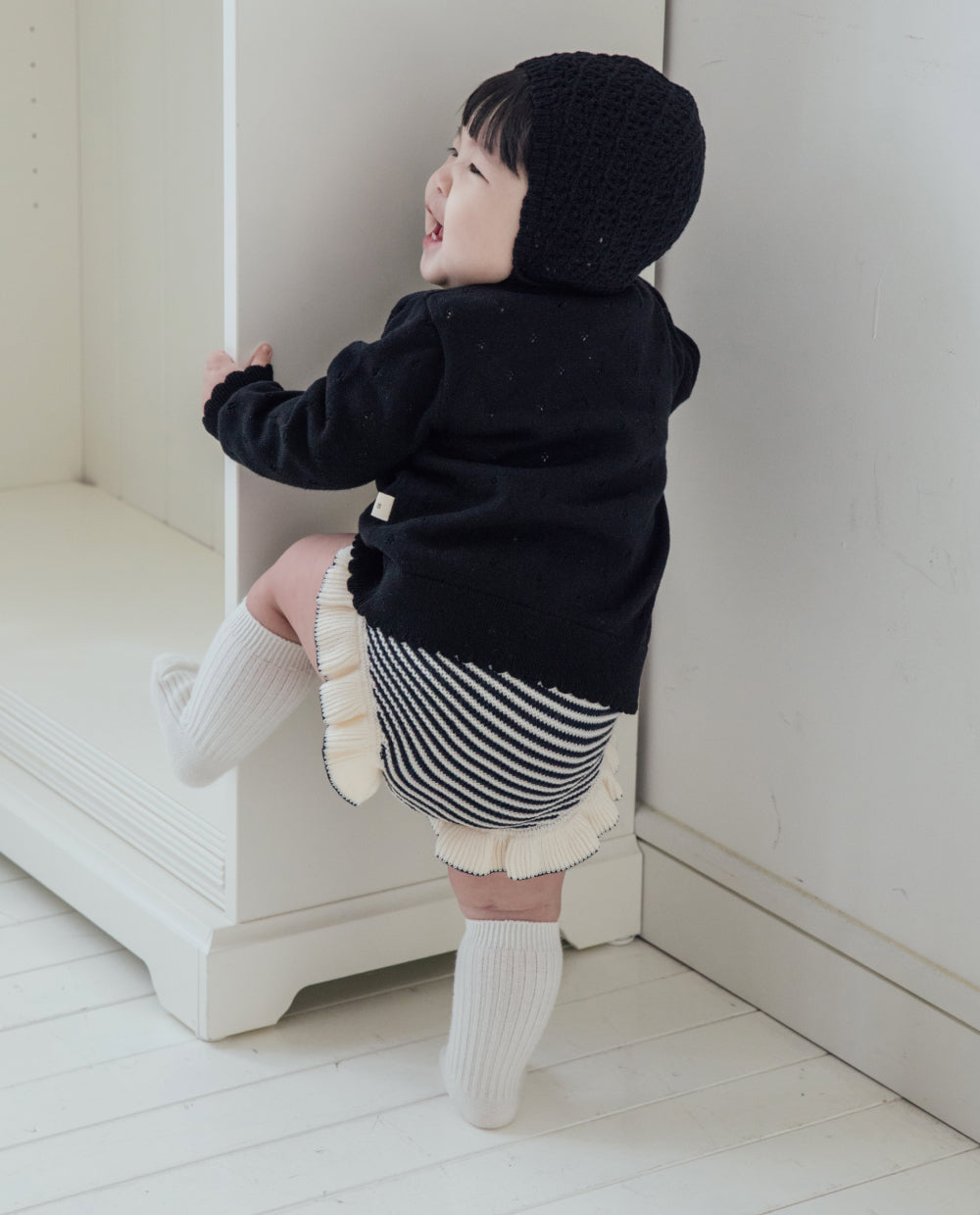 [Baby] ジャガードニットフリルブルマ