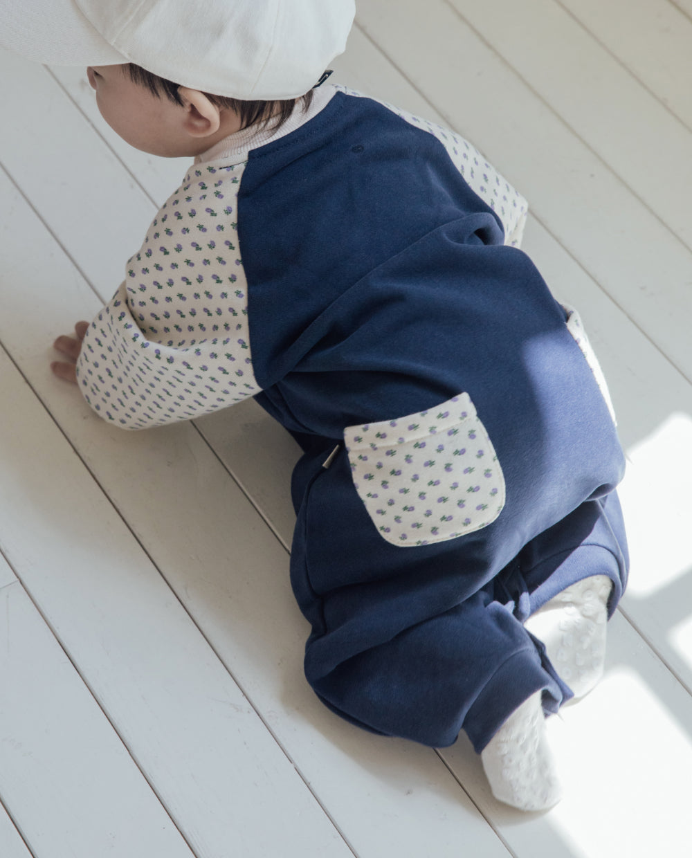 [Baby] コンフォートソフトバイカラー ロンパース