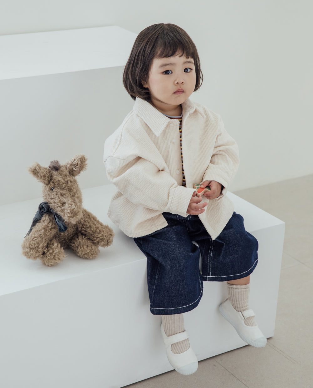 [Kids] コーデュロイストレッチシャツジャケット