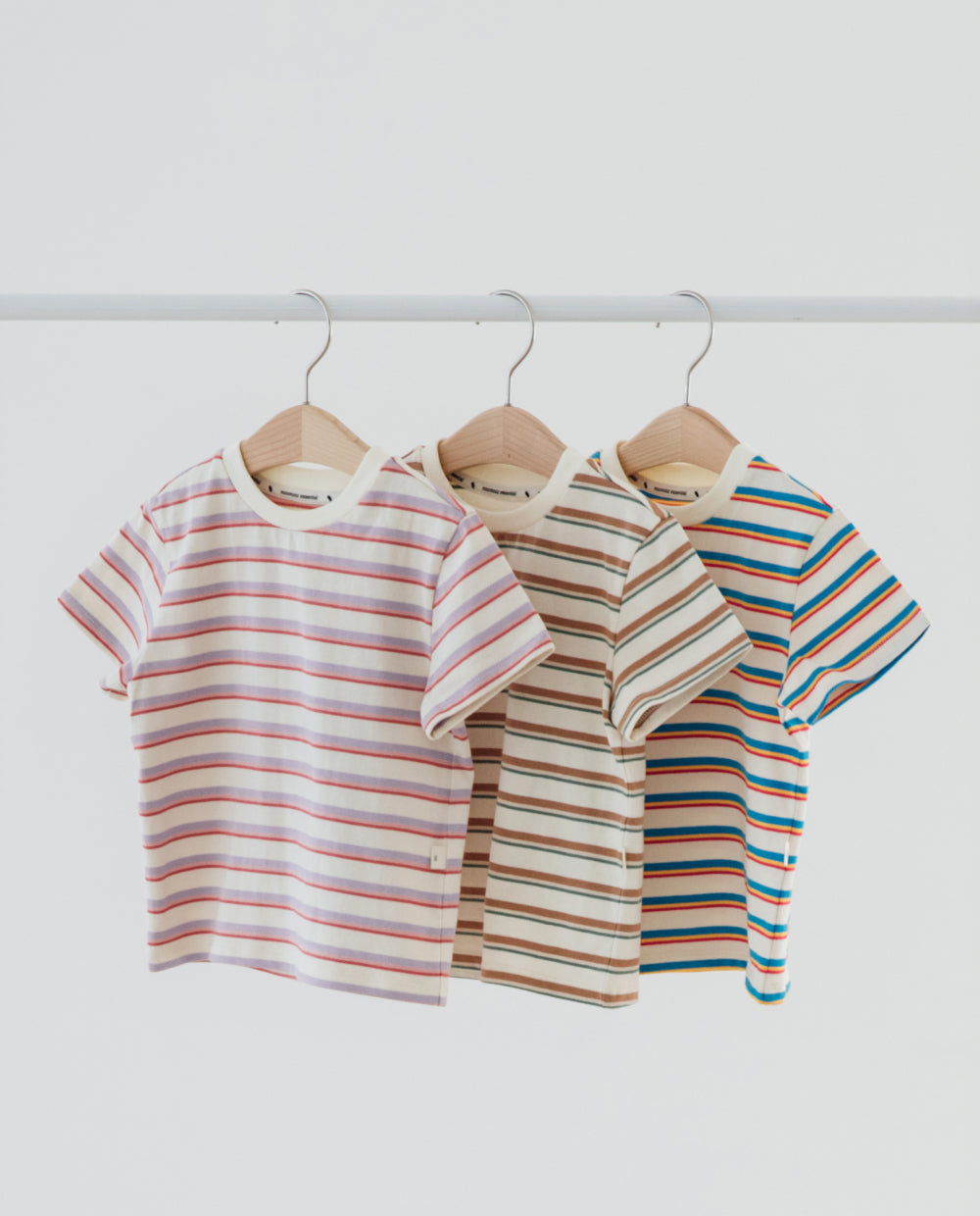 [Kids] コットンストライプレギュラーフィット半袖Tシャツ
