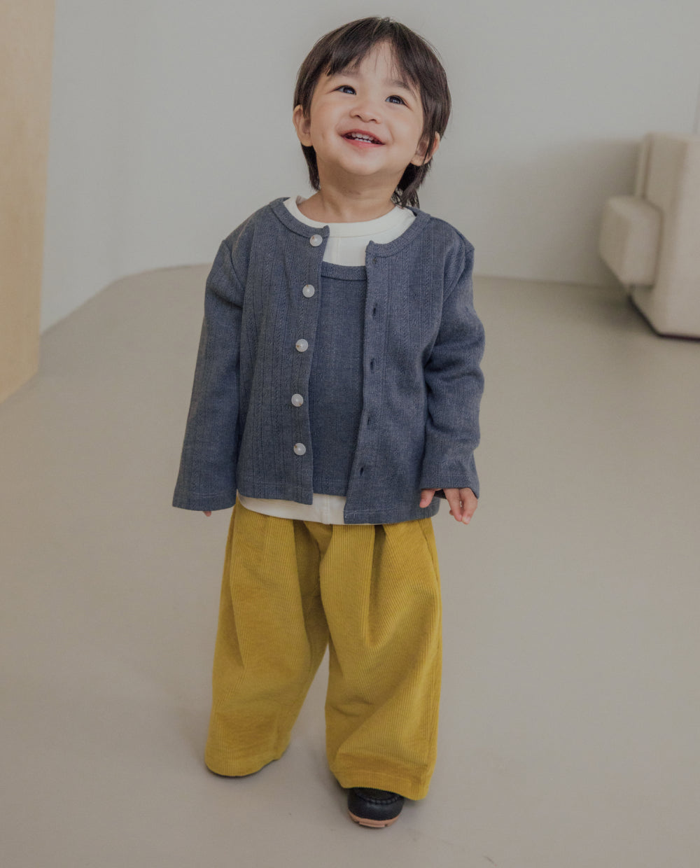 [Kids] ライトコーデュロイワイドパンツ