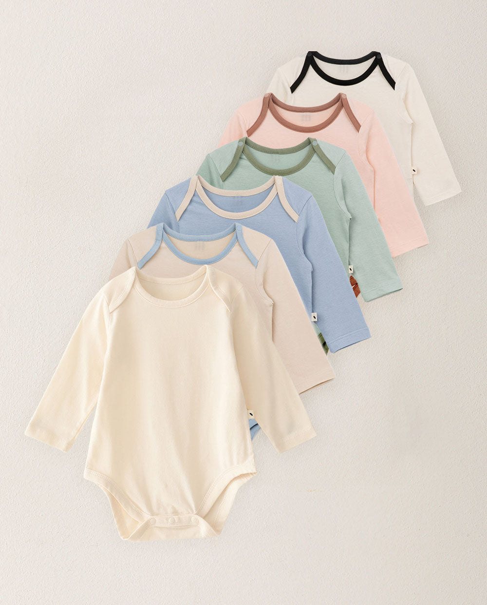 [Baby] やわらかモダール 長袖ボディスーツ
