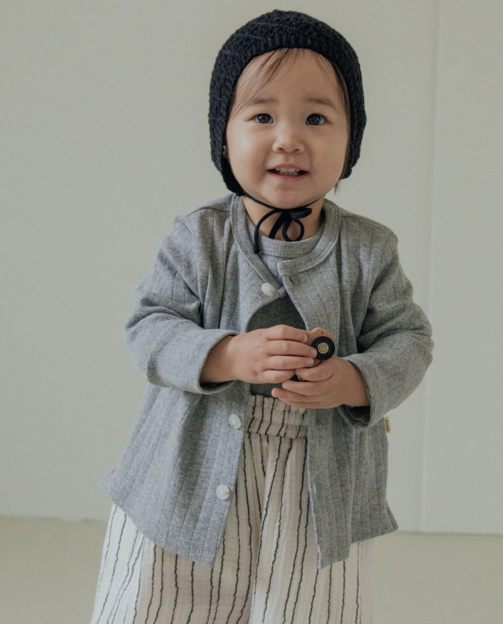 [Baby] コットンアイレットカーディガン