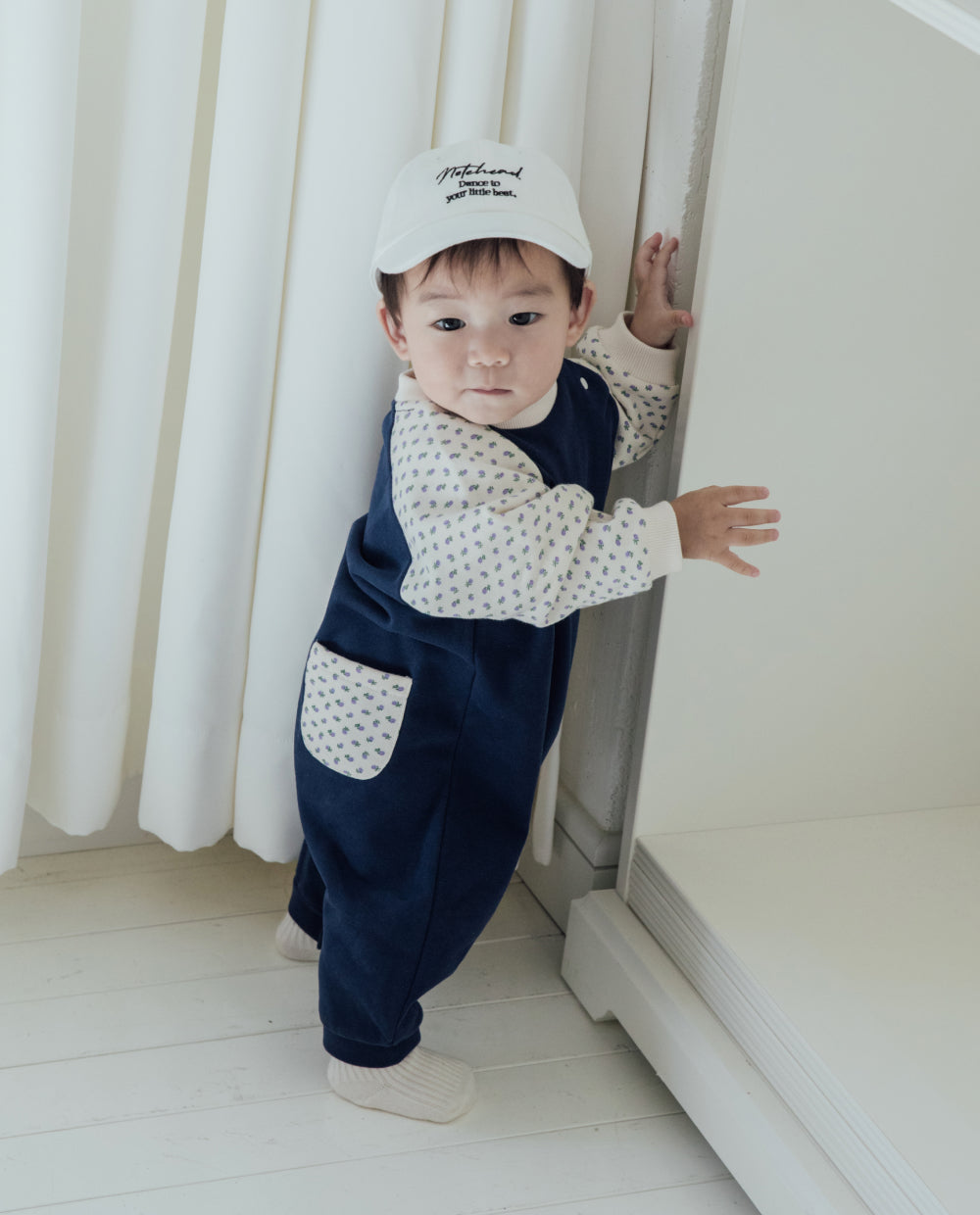 [Baby] コンフォートソフトバイカラー ロンパース