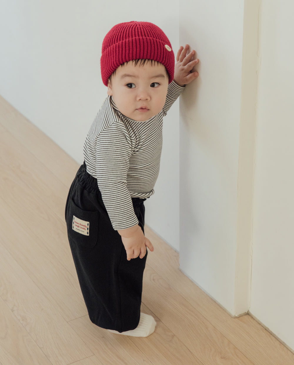 [Baby] ふんわりなめらかリブストレッチバルーンパンツ