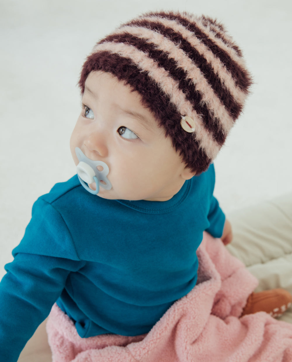 [Baby/Kids] ブークレストライプ ニットビーニー