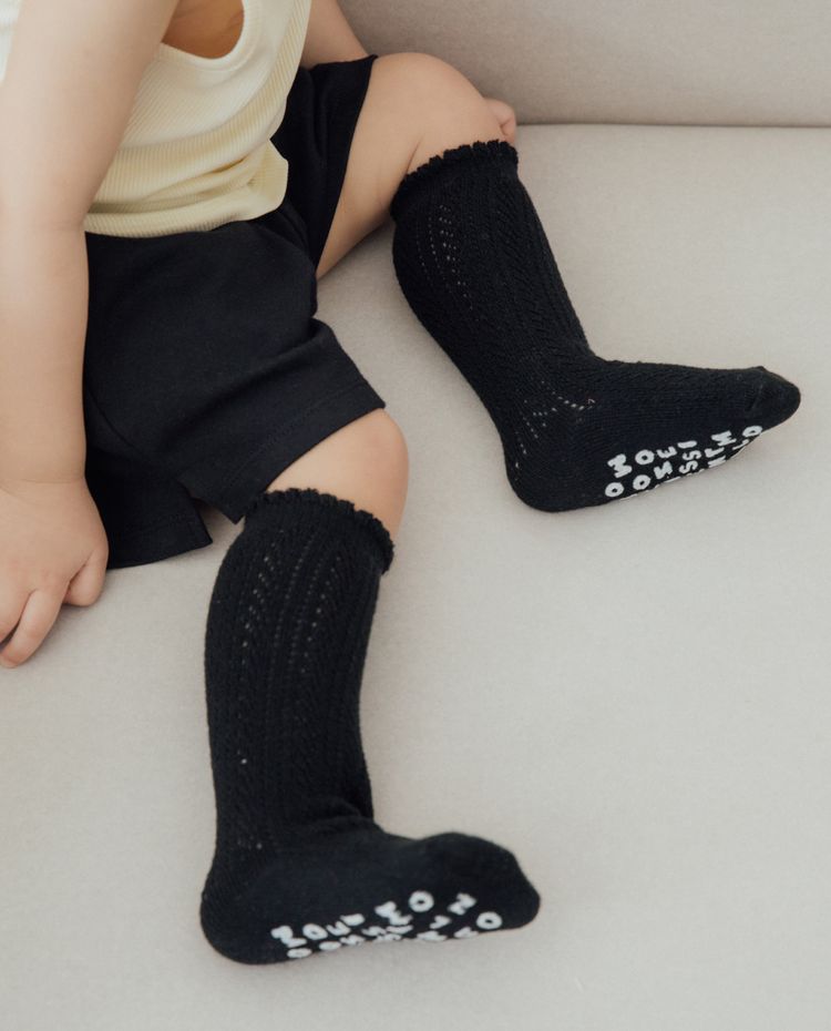 [Baby] グリップ＆グロウ アイレット ニーソックス