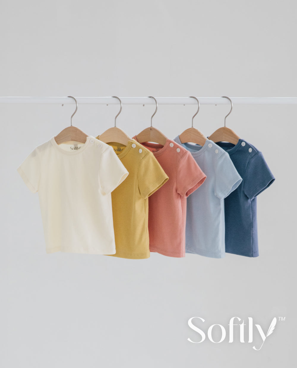 [Baby] ソフトリープレミアムテンセルリブTシャツ