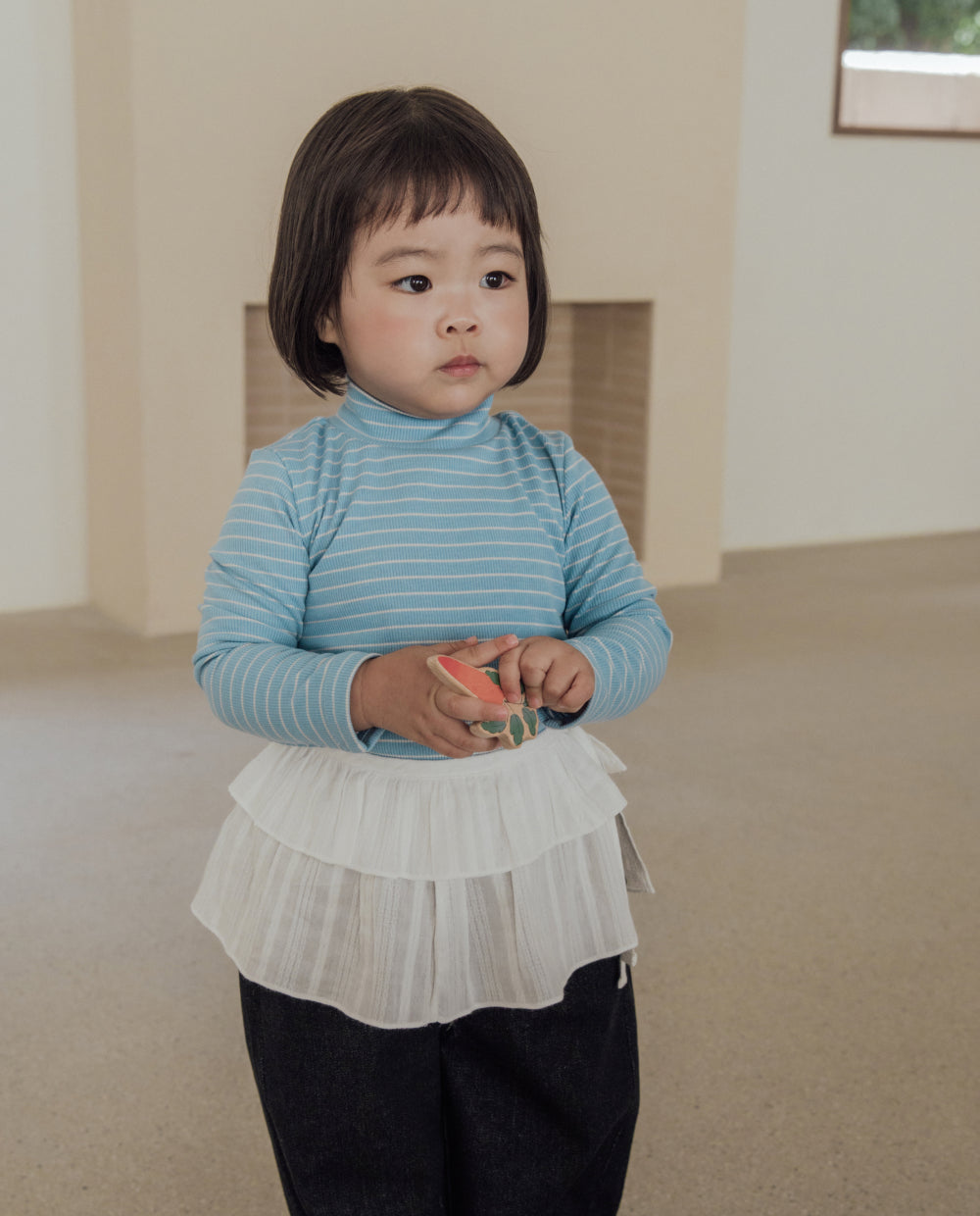 [Kids] コットンレースラップスカート