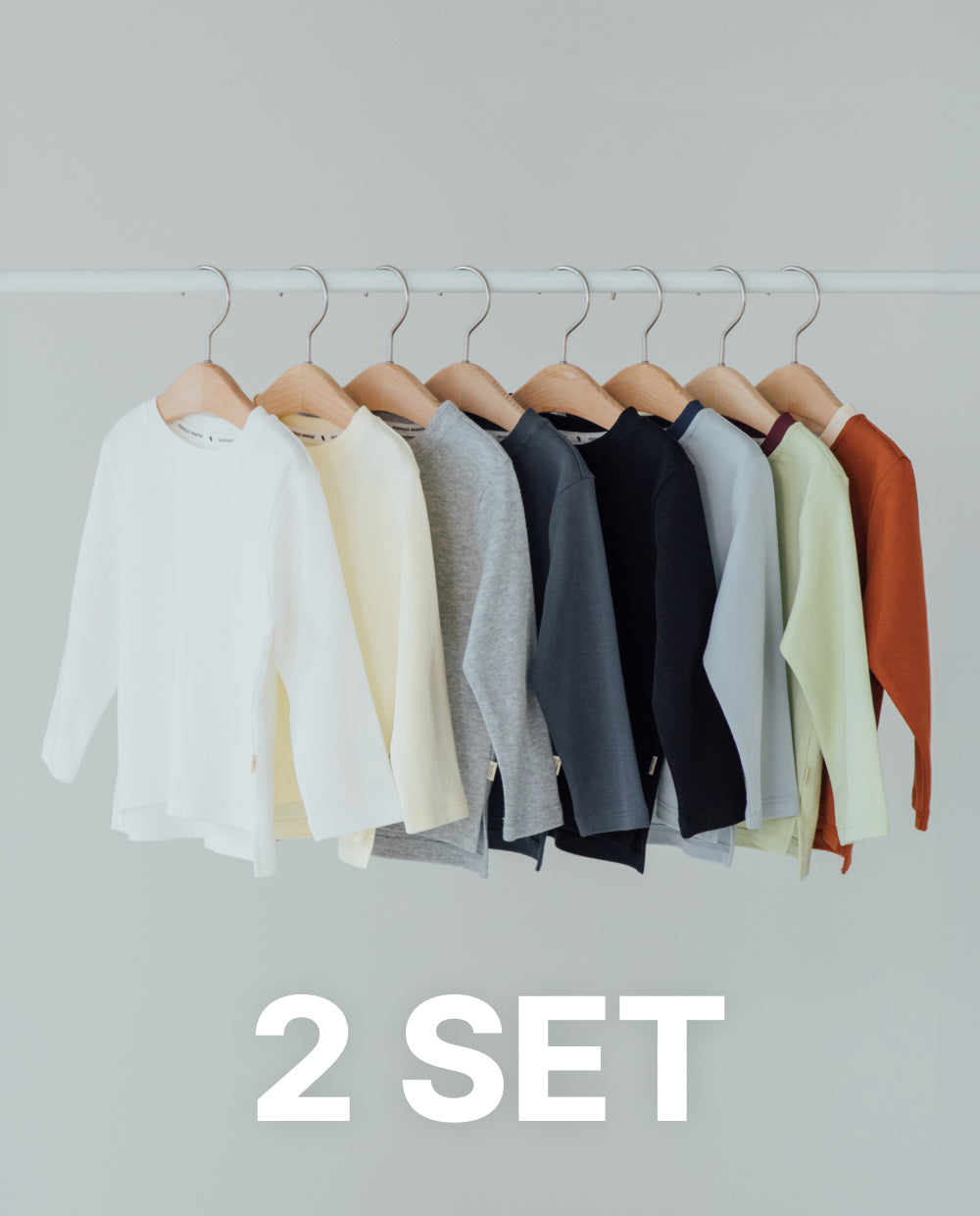 [Kids] (2SET) オーガニックコットン レギュラーフィットTシャツ