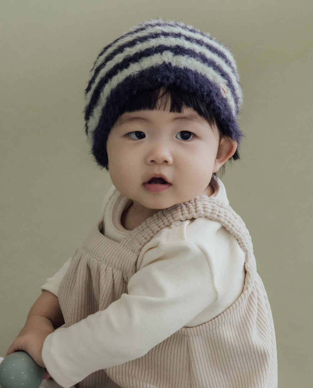 [Baby/Kids] ブークレストライプ ニットビーニー