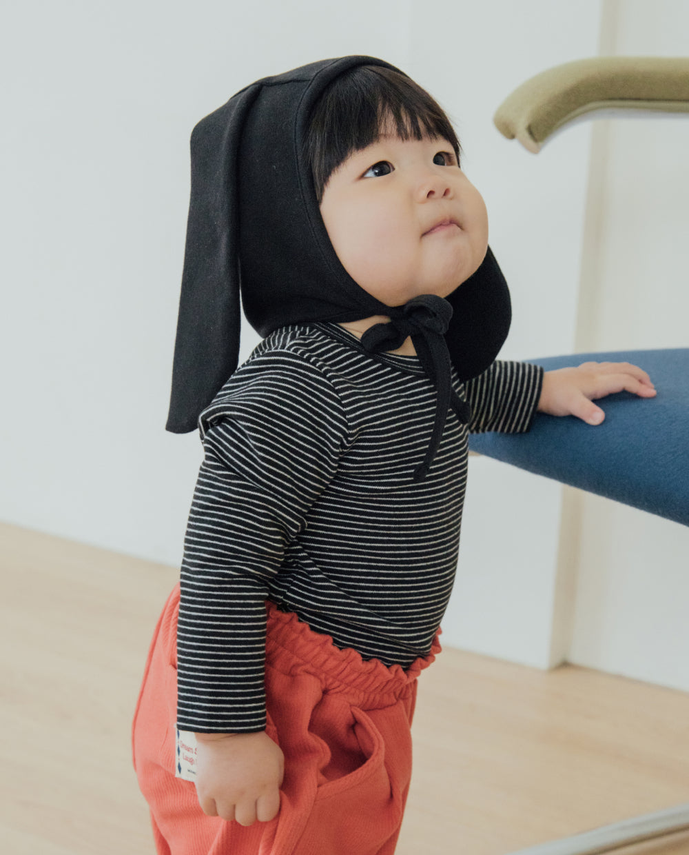 [Baby] ふんわりなめらかストライプTシャツ