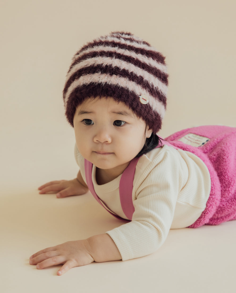 [Baby/Kids] ブークレストライプ ニットビーニー